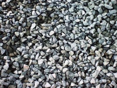 Close-up of 20mm construction aggregates for concrete and foundation work.