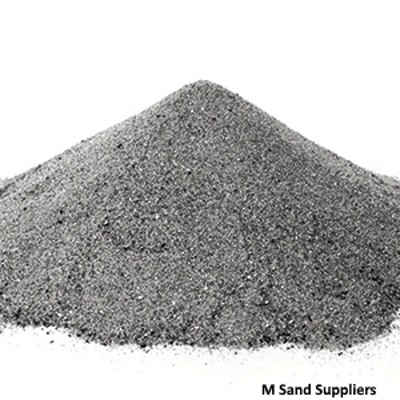 Close-up of premium concrete M-Sand used for structural construction in Bangalore.