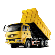 Truck delivery for M-Sand and aggregate supply to Bangalore construction sites.